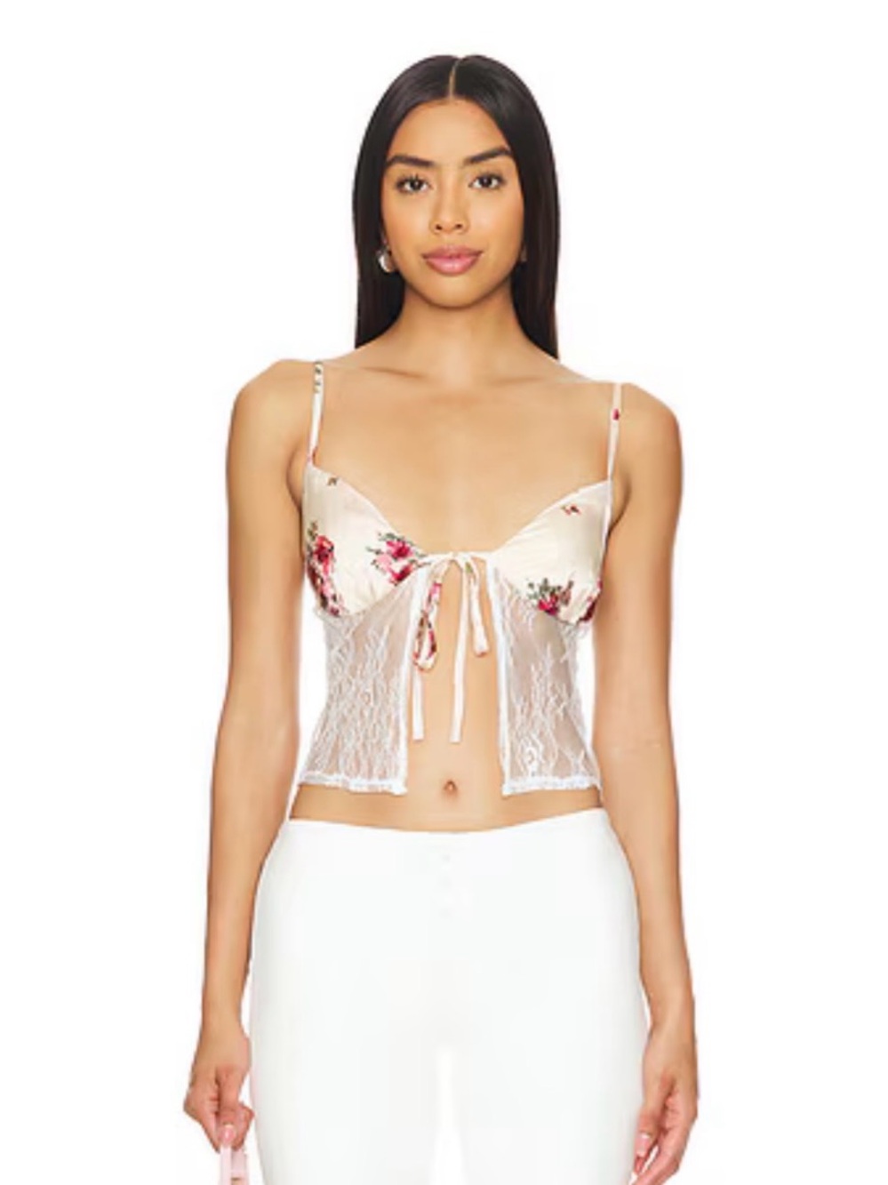 Superdown Romona Cami Top in Ivory Multi